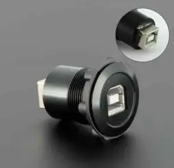 

22 мм диаметр крепления металлический USB2.0 Разъем B-Разъем B с черной поверхностью
