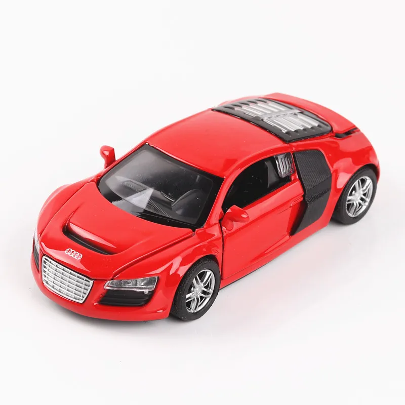 1:32 детей Audi R8 звук и свет ремень Выдвижной Автомобиль Моделирование сплава