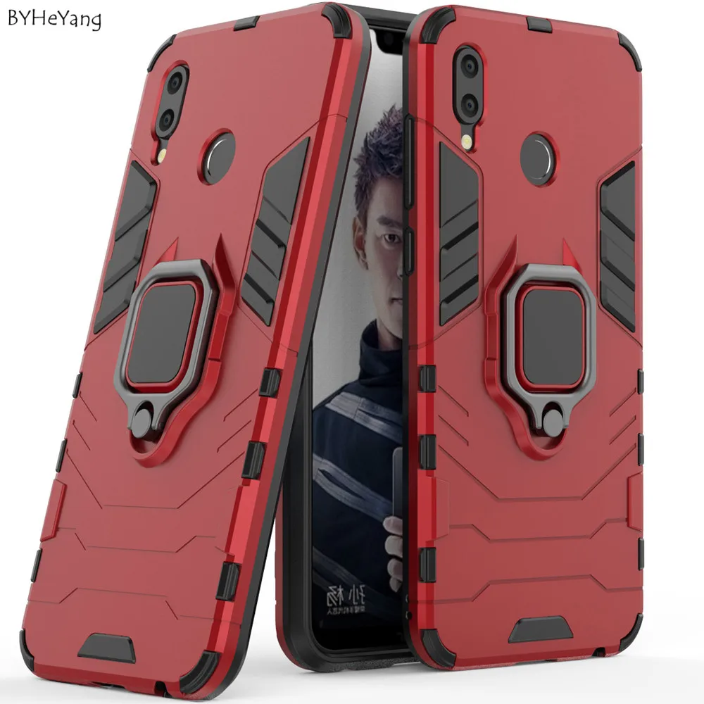 BYHeYang For Huawei Honor Play case Car Holder Stand Magnetic Bracket Cover Ring Bumper Back On Skin | Мобильные телефоны и