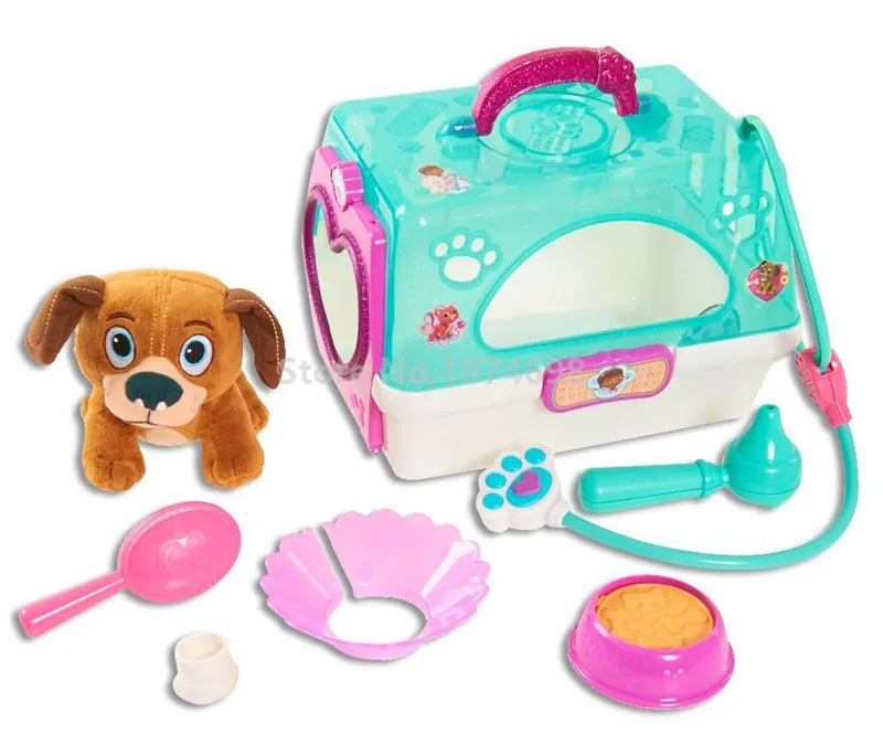 Doc McStuffins Pet Vet On The Go Carrier Findo собака плюш и Фигурка инструмент аксессуары набор детские игрушки куклы для девочек рождественские подарки