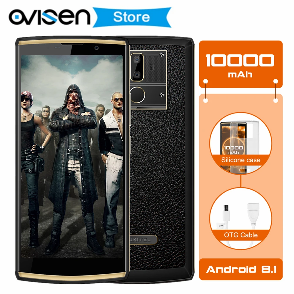 Oukitel K7 Android 8 1 10000 мАч смартфон с быстрой зарядкой 6 0 &quot18:9 дисплей 4 ГБ ОЗУ 64 Гб ПЗУ