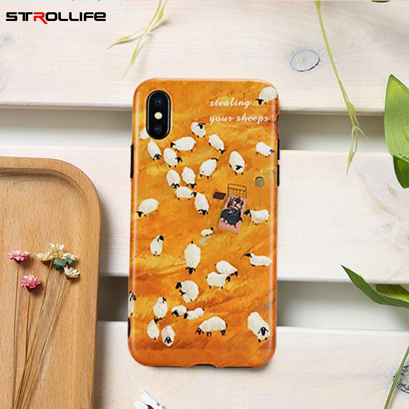 STROLLIFE милый мультфильм животных чехол для телефона iPhone X XS Max XR Прекрасный