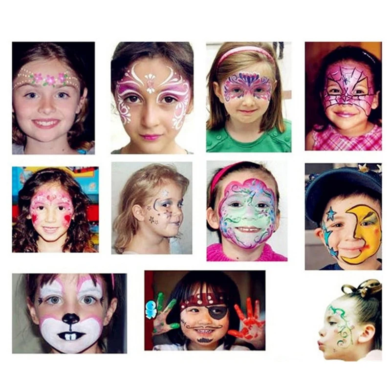 12 Color Face Body Painting Pencil Acrylic Paint Water-Based Hand-Painted Skin Painted Crayons Halloween Pens Ch | Канцтовары для