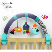 1 pc 67cm rattle stuffed toys plush doll music car folder ma bend toy child carriage folder bed hanging appease gifts presents