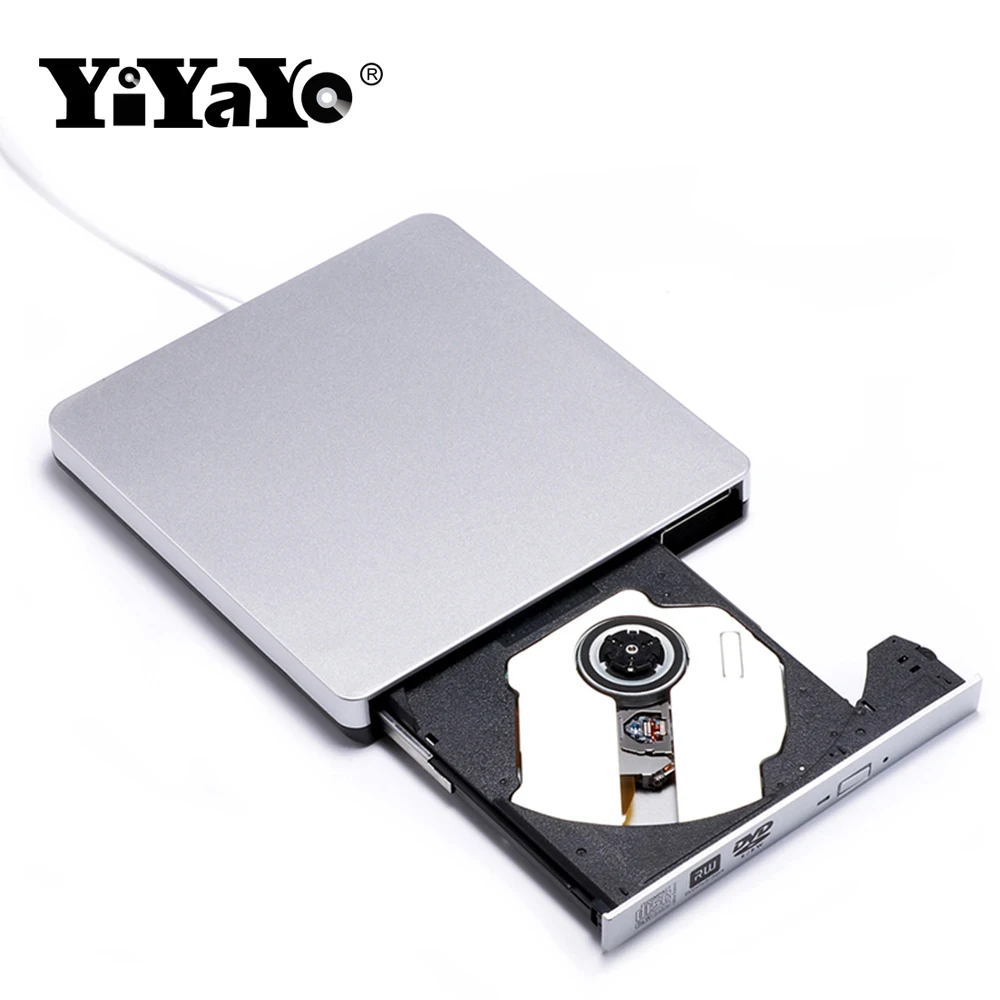 YiYaYo внешний флэш накопитель USB 2 0 VCD/CD/DVD плеер оптический считыватель тонкий
