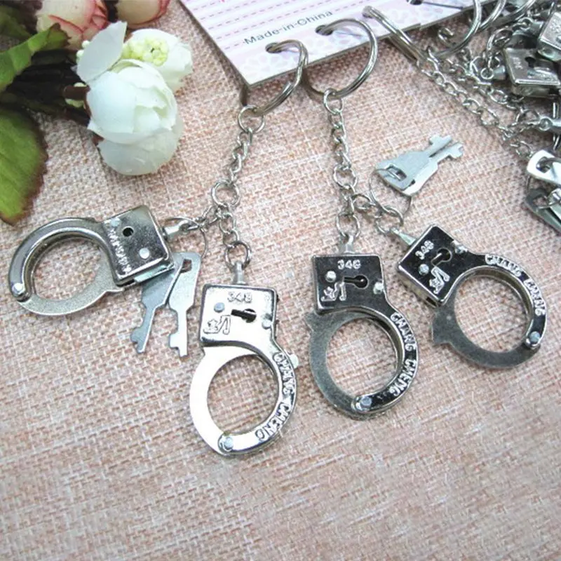 1 шт. модные творческие мужские Металлические наручники цепь брелок кольцо для