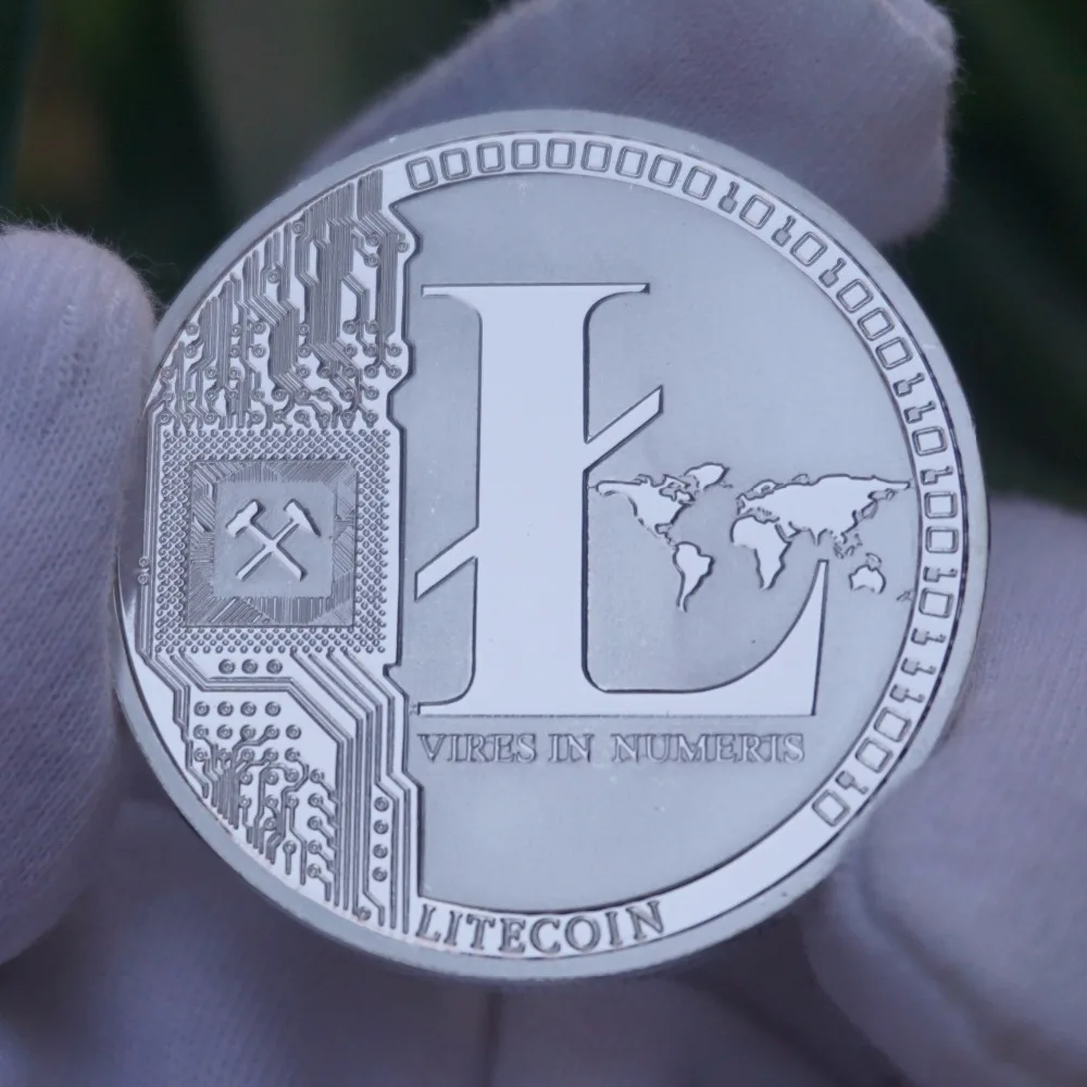Litecoin Physical 1 Биткойн посеребренные монеты коллекционные вещи США Btc Vires in Numeris