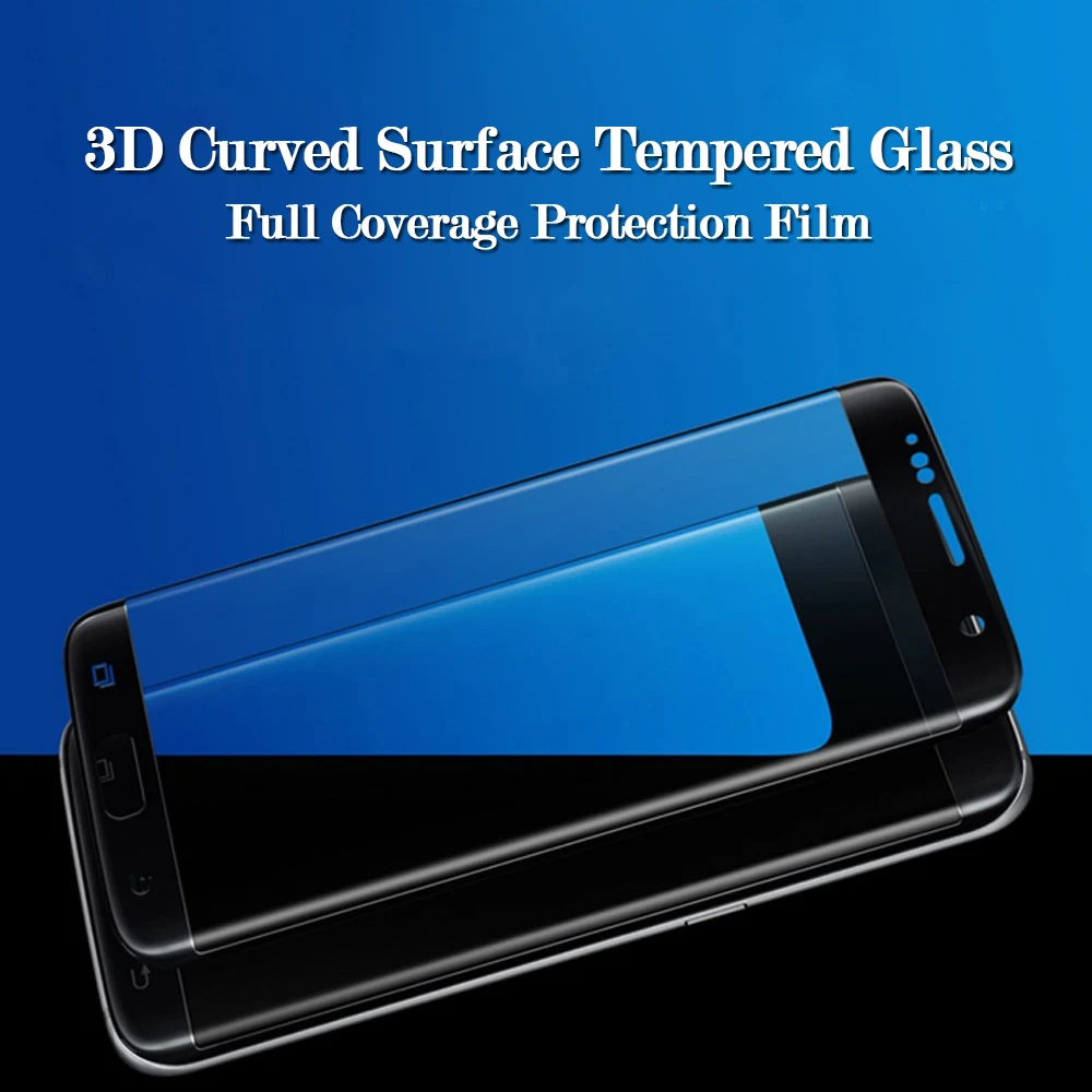 Защитное стекло 3D для Samsung S7 Edge закаленное Galaxy S7edge S 7 защита экрана 3 D изогнутая