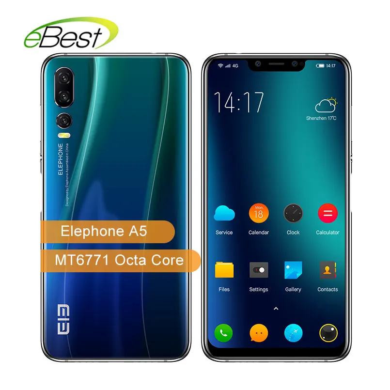 Elephone A5, 6,18 дюймов, FHD+ u-образный экран, мобильный телефон MT6771, восьмиядерный смартфон, 6 ГБ ОЗУ, 128 ГБ, 4000 мАч, 4G, мобильный телефон на Android