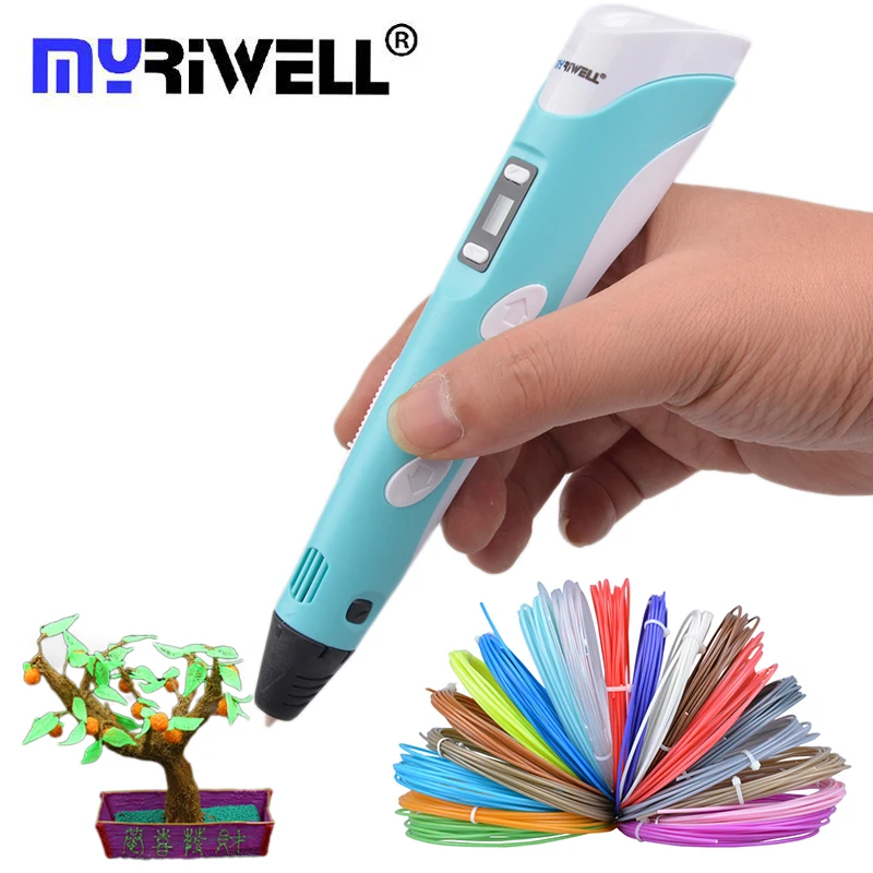 Myriwell 3D Ручка светодиодный экран DIY печать ABS нить креативный подарок для детей