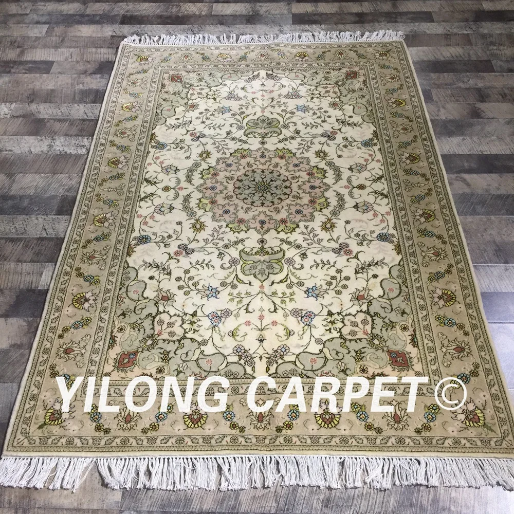 

Yilong 4 'x 6' персидское Восточное украшение для гостиной ручной работы персидский шерстяной зеленый ковер ручной работы (WY2128S4x6)