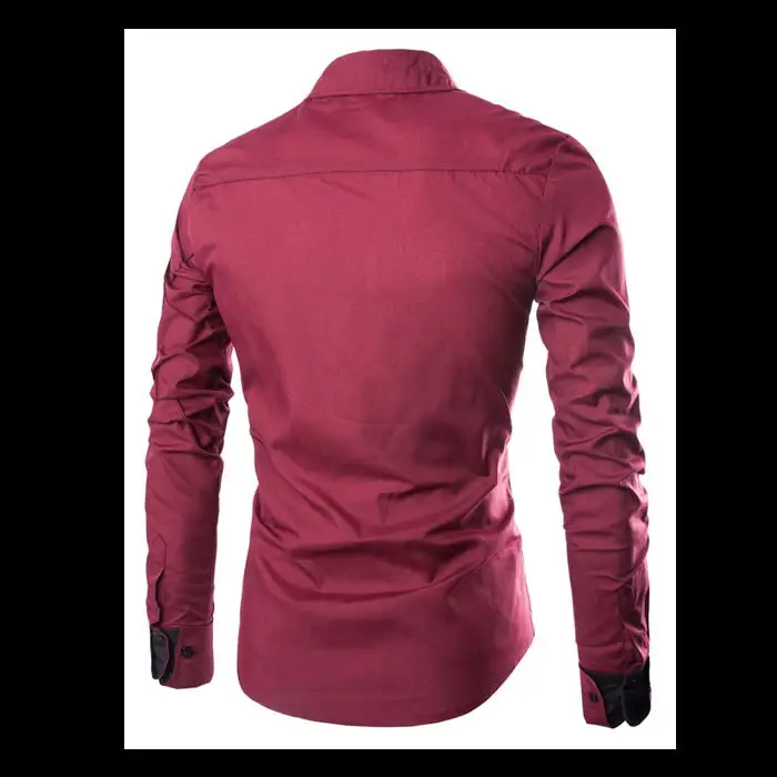 Модный бренд Camisa Masculina, рубашка с длинным рукавом, Мужская Корейская приталенная дизайнерская официальная повседневная мужская рубашка, размер M-3XL