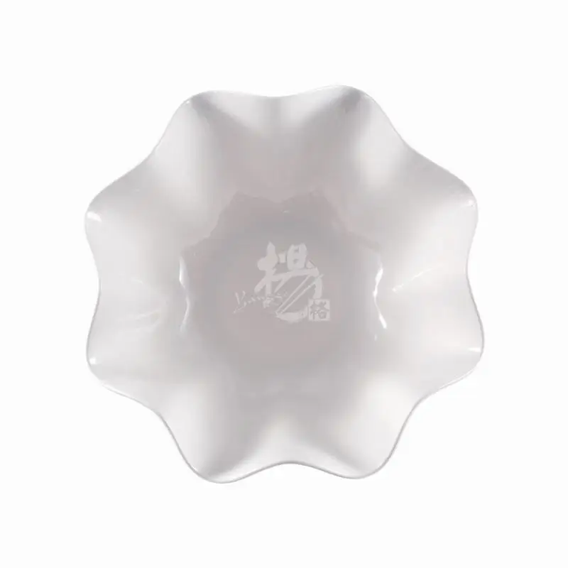 Оптовая продажа китайский белый имитация фарфора Platic Меламин цветок форме лапши