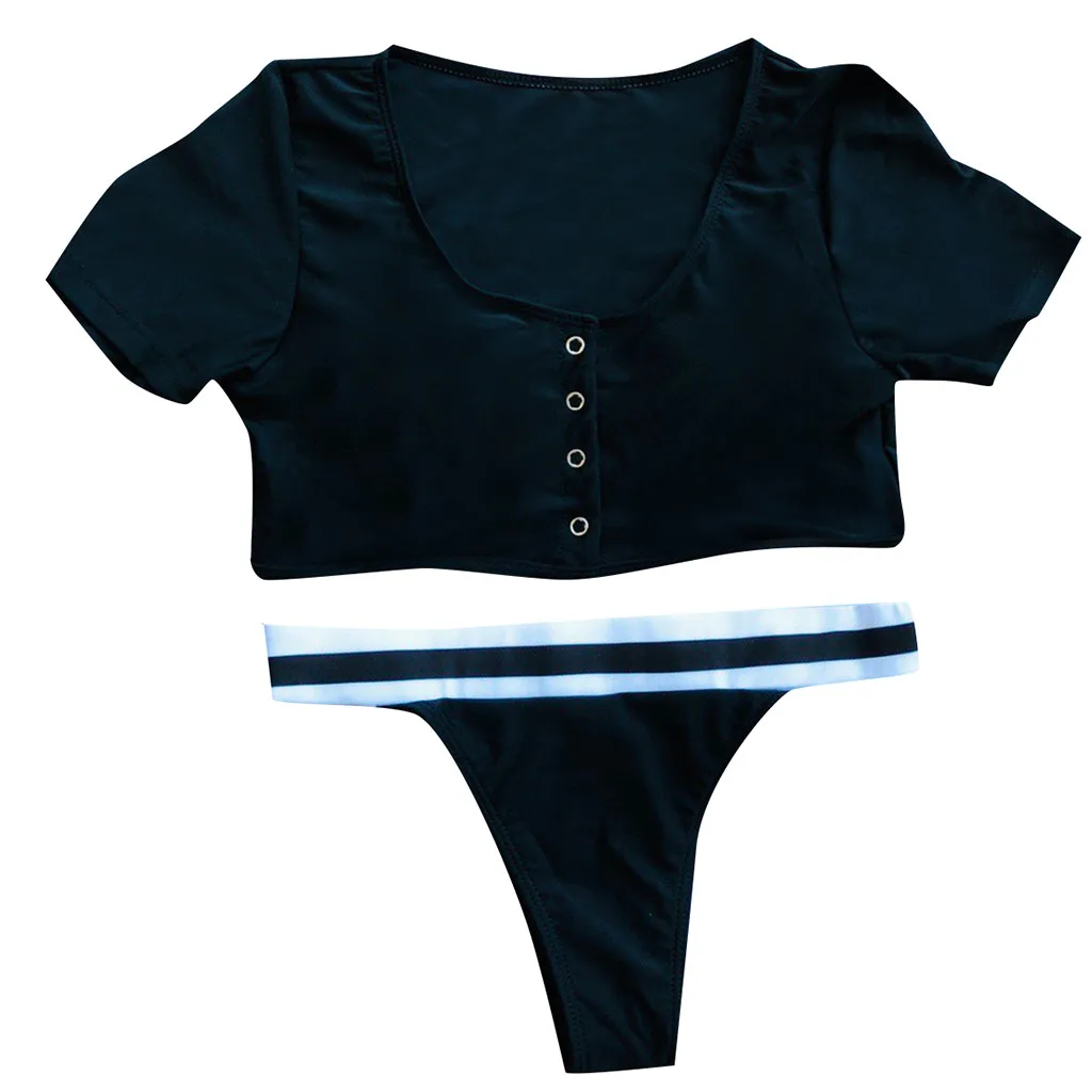 SAGACE костюмы из двух частей кнопки купальные Костюм спортивный купальник