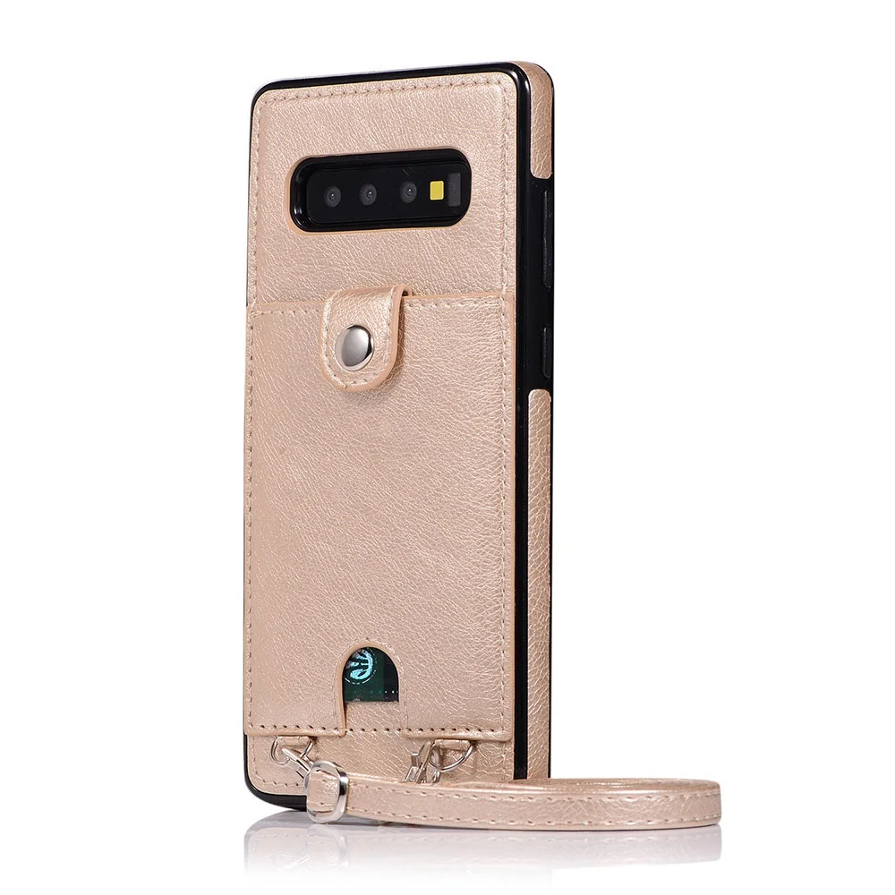 Чехол KISSCASE для Samsung Galaxy S10 S9 S8 Plus S7 Edge Note 9 8 кожаный кошелек с плечевым ремнем