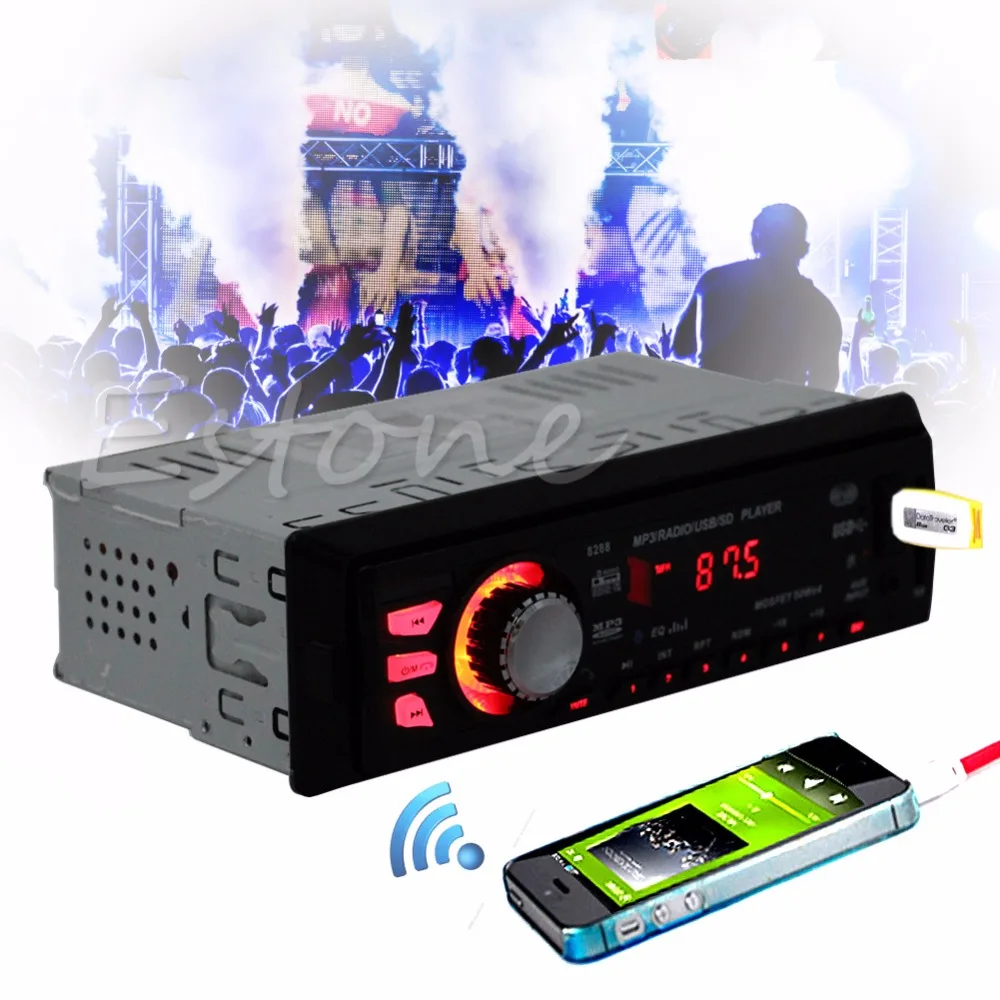 Новинка; 1 комплект детский DC 12 V Bluetooth громкой связи Авто Радио стерео аудио плеер в-тире вспомогательный приемник SD/USB/MP3 fm-радиоприемник