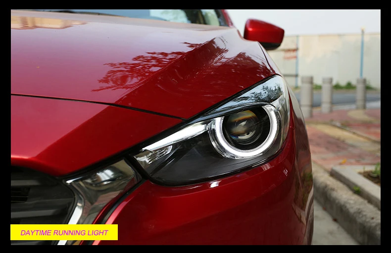 Чехол на головную лампу для Mazda 3 M3 Axela Mazda3, фары, светодиодный фонарь, DRL Объектив, двойной луч, би-ксенон, автомобильные аксессуары