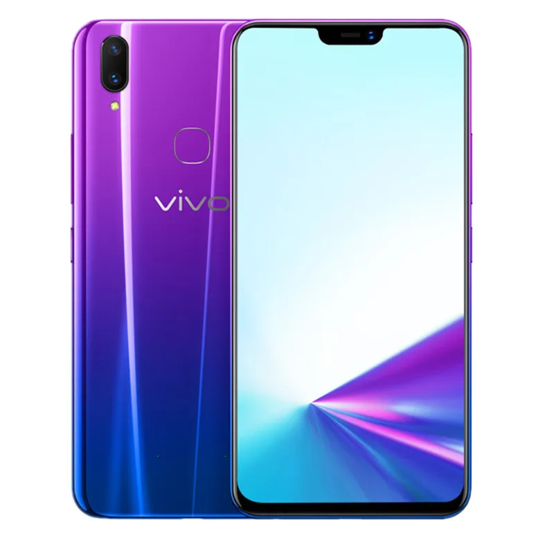 Фиолетовый vivo Z3x смартфон, полный экран, 4 Гб ОЗУ, 64 Гб ПЗУ, Android 9,0, SDM660AIE, 6,26 дюймов, сканер отпечатков пальцев, Восьмиядерный мобильный телефон - Цвет: Фиолетовый
