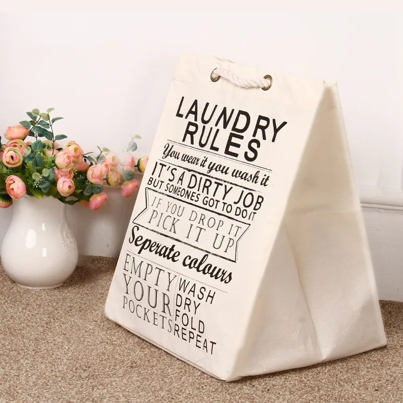 Zakka Стильная белая джинсовая сумка для стирки складная хранения с буквенным