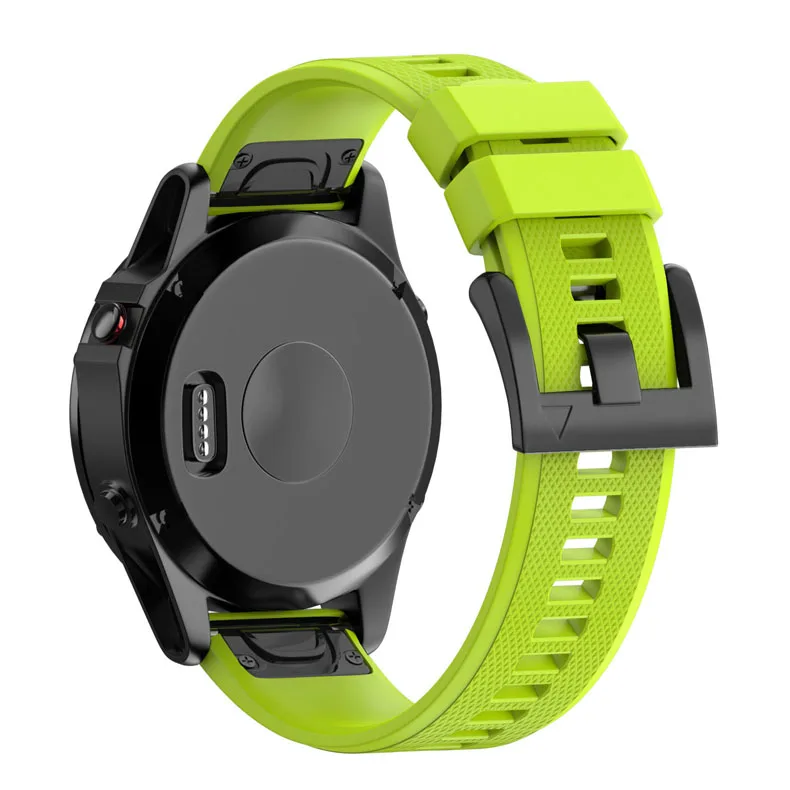 Green 26 22 20 мм Quick Release Easy Fit Силиконовый ремешок для наручных часов Garmin Fenix 5X Plus/Fenix 5 Plus/Fenix 5S Plus - Color: Green
