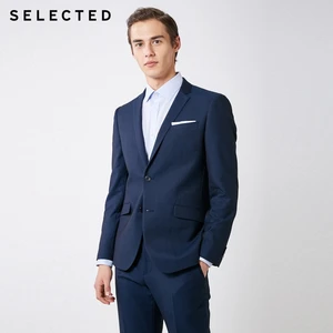 Мужской Блейзер в стиле темной клетчатой ткани, с отложным воротником, одежда для деловых встреч, 41915X505