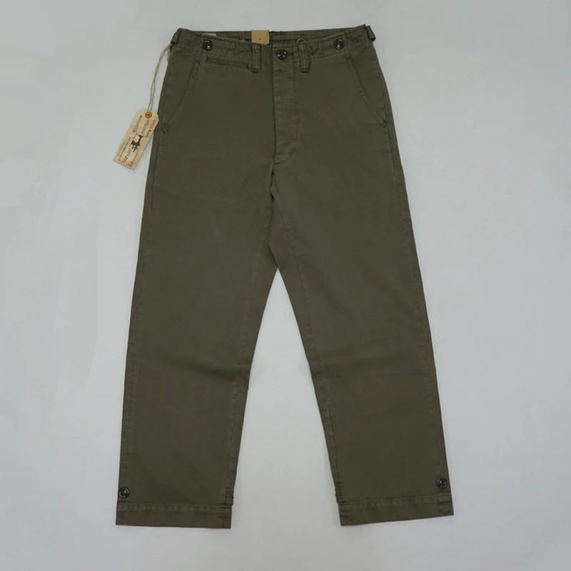 BOB DONG Repro US Army M-45 Truosers Vintage Men's Military Pants Olive Natural