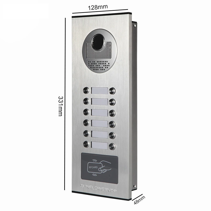 7inch Touch Buttons Video Intercom With Recording Intercom For a Private House+16GB TF Card Access Control Video Intercom System