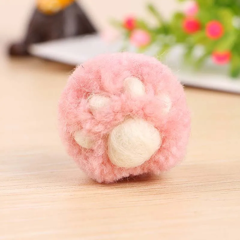 Милый медвежонок лапа шерсть войлок меховые шарики набор для девочек Ювелирное