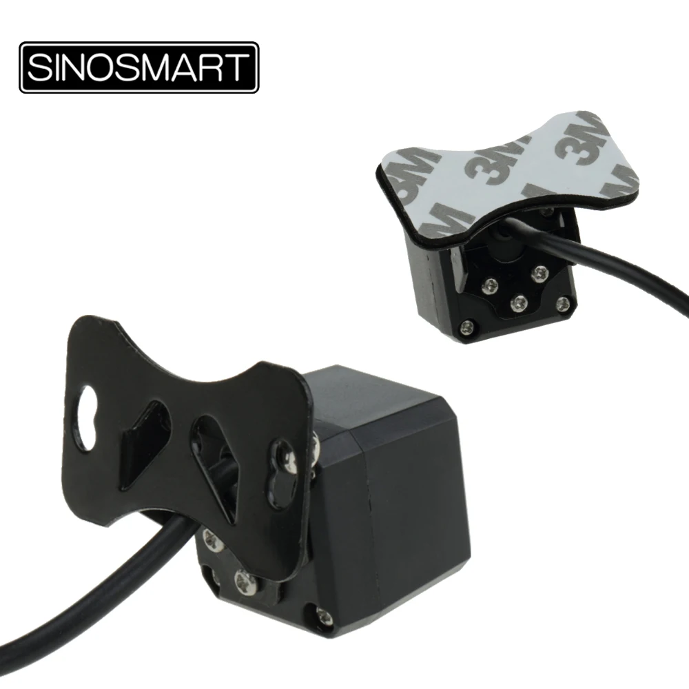SINOSMART, универсальная, с широким углом обзора, портативная, с обратной парковкой, камера с регулируемым объективом, крепкая установка с винтом из нержавеющей стали