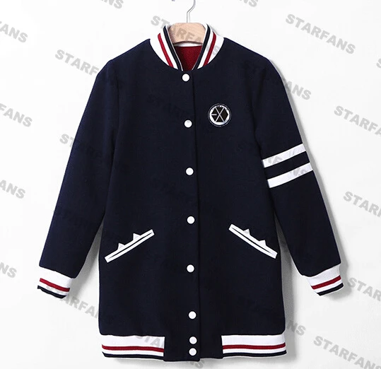 Exo con capucha kpop EXO capa chaqueta Кай из группы camiseta del lobo kris ropa escudo бейсбольная форма