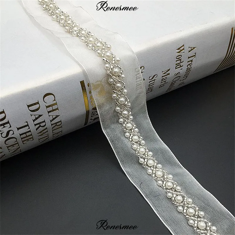 4 м/лот черная слоновая кость винтажная сетка с вышитыми тяжелыми цветами