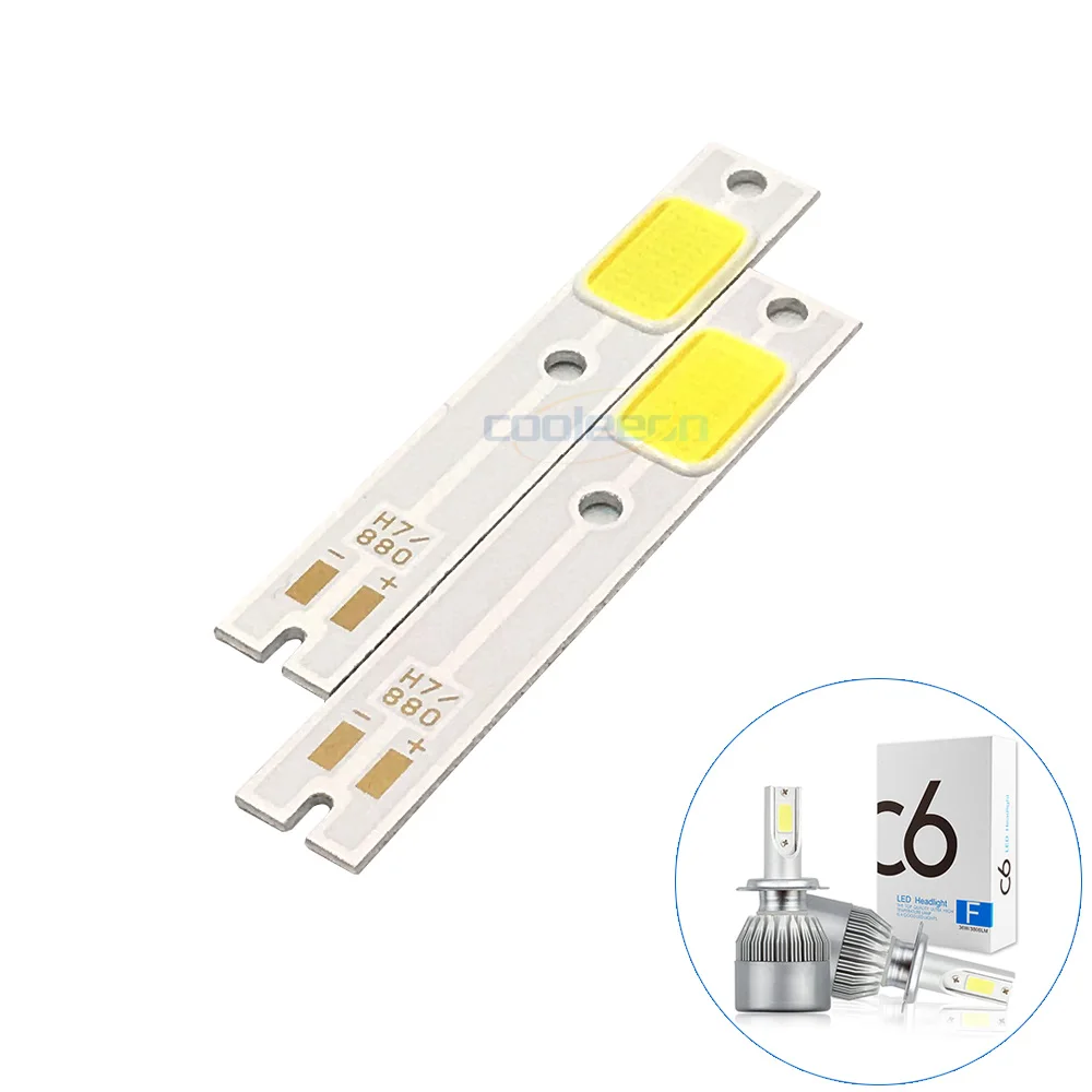 10 шт./лот H1 H7 COB LED Light H4 Hi Lo Beam C6 автомобильная лампа источник освещения H3 9005 9006