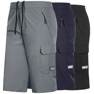 Летние мужские спортивные шорты размера плюс 7XL,8XL для спортзала, бега, тренировок, шорты для бега, Мужские дышащие шорты-Карго