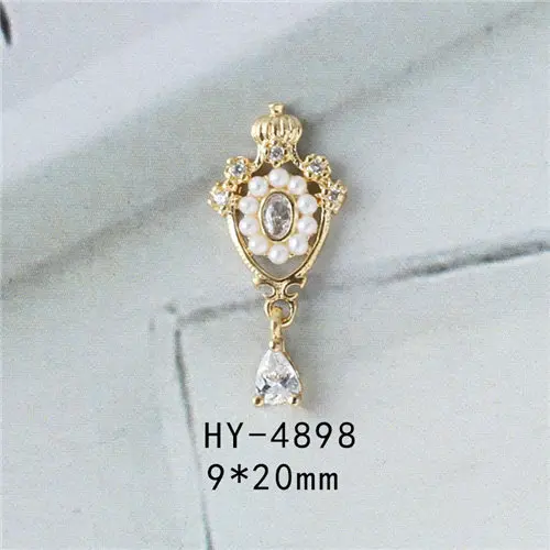 HY4898 5 шт., новинка, японские 3D крылья, украшения для ногтей, циркониевая цепочка, Жемчужины для украшения ногтей, подвеска, роскошный кристалл, металлические украшения ногтей, подвески для ногтей - Цвет: HY4898