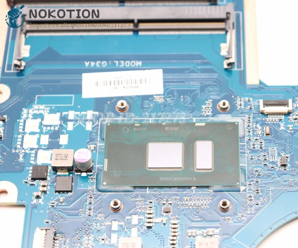 Verkaufen NOKOTION 856224-601 856224-001 DAG34AMB6D0 HAUPTPLATINE Für HP Pavilion 15-AU Laptop Motherboard 15,6 Zoll SR2EY I5-6200U UMA MB