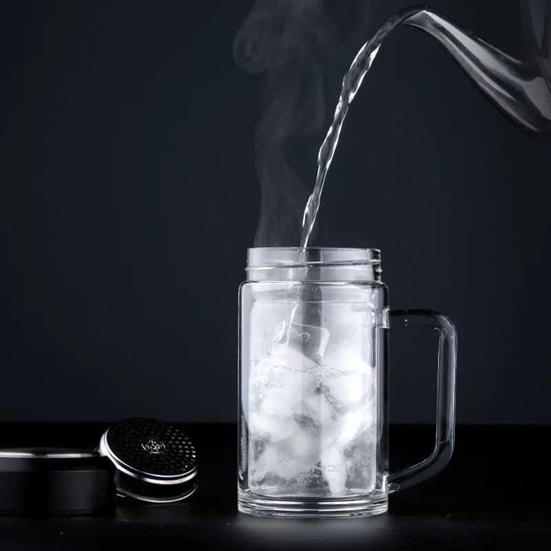 280 мл Офис Серии посуда Двойной Слой Glassbottle Чашки Чая Боросиликатное Стекло