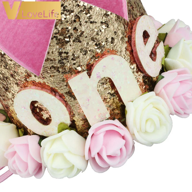 Шапочка для первого дня рождения маленьких девочек вечерние кепки розовая