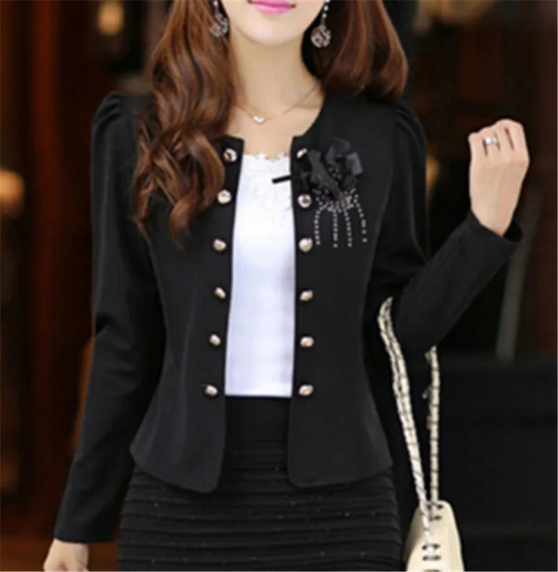 Новинка 2016 Модный Тонкий Блейзер костюм одежды яркие цвета короткий дизайн