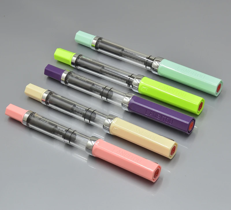 LANBITOU на высоком каблуке Модные прозрачные перьевая ручка с поршневым студентов