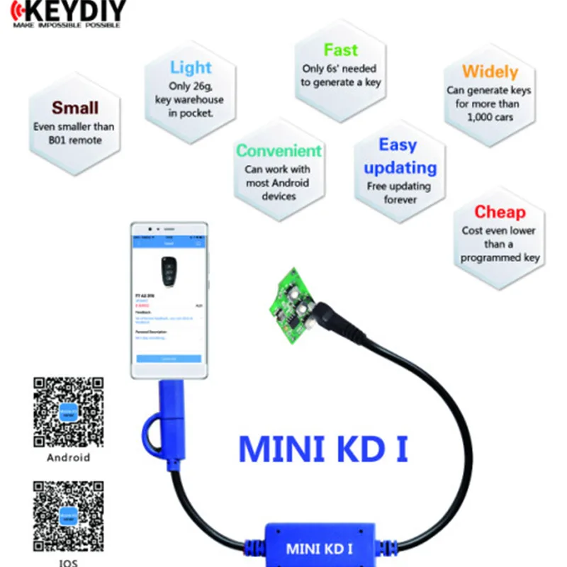 Программатор ключей Keydiy Mini KD для Android и IOS | Автомобили мотоциклы