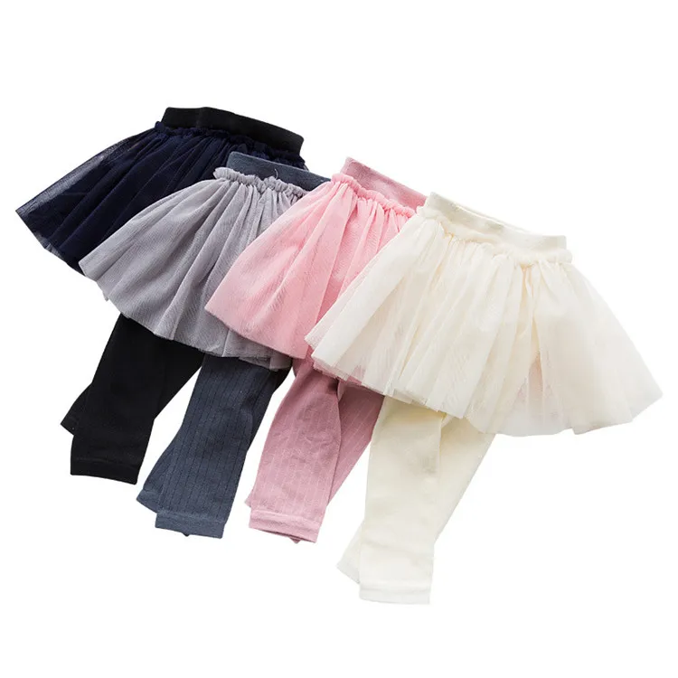 Kids Leggings for Girls Cotton Knit Lace Girl Leggings Children Toddler Legging Girl Spring Autumn Baby Girl Clothes For 1-8Year