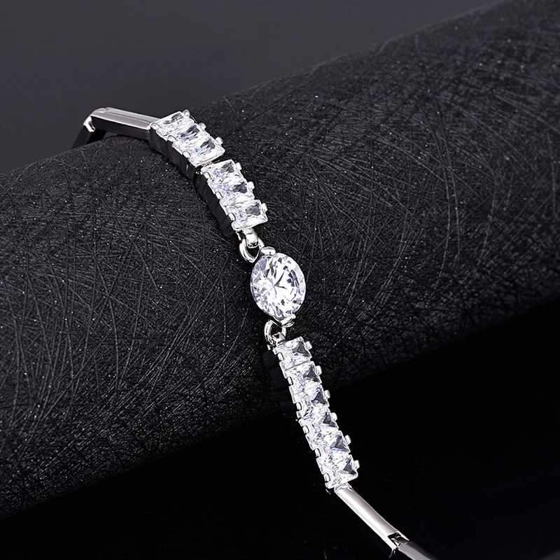 Luxury Bamboo festival AAA Cubic Zircon Bracelets &amp Bangles Inlay Cluster Brilliant CZ Crystal Bangle For Women Wedding Party | Украшения