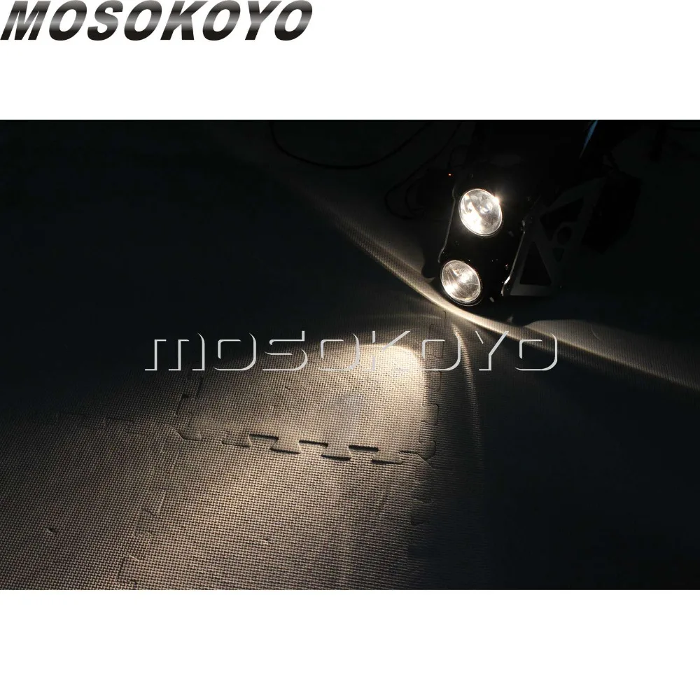 Мотоцикл Dirt Bike на заказ двойная фара проектор передняя лампа с кронштейном