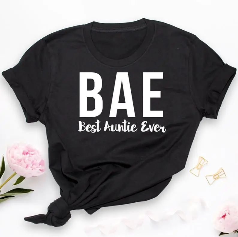 Skuggnas New Arrival Best Auntie Ever T-Shirt Gift Birthday Present for Aunt Christmas For Bae Shirt |