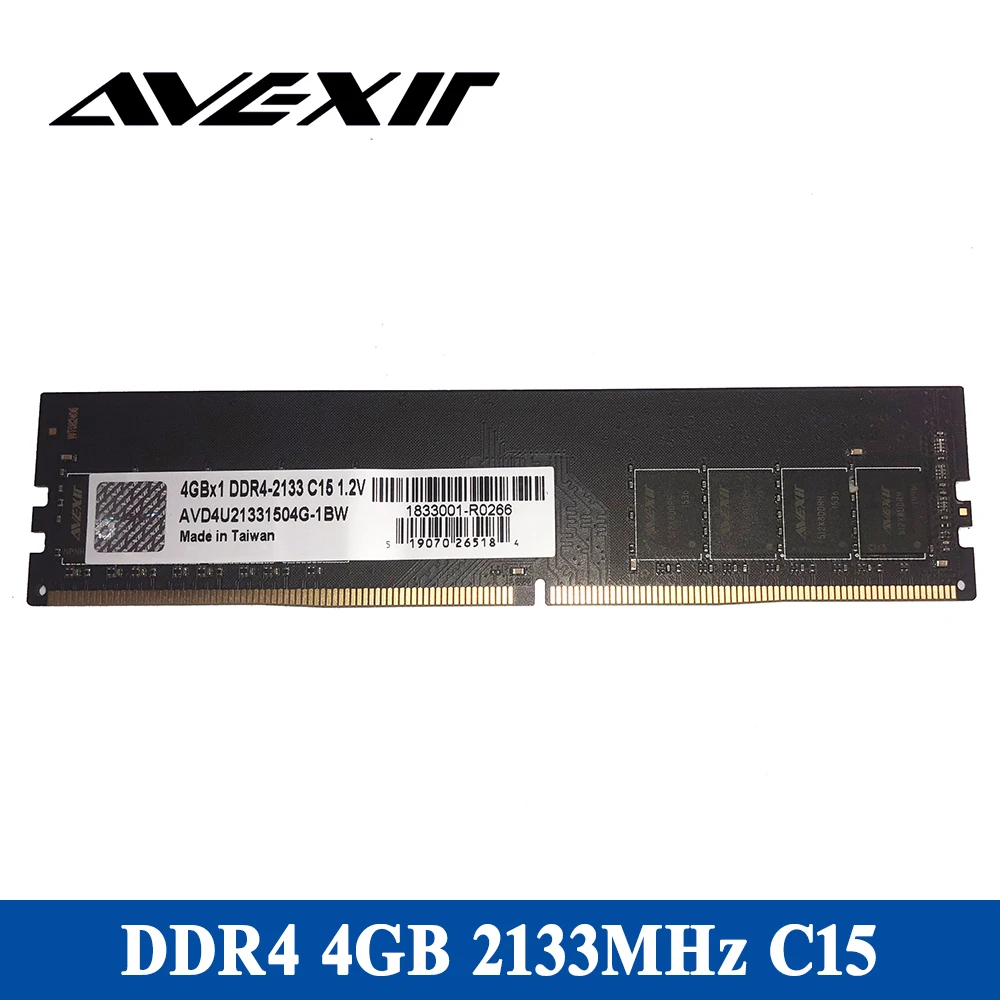 AVEXIR ram ddr4 4gb Desktop Memory 2133MHz Voltage 1.2V PC4-17000 CL=15 warranty about 3 years Single memoria | Компьютеры и офис