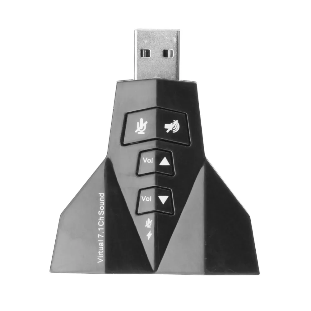

NEW Dual Microphone Headset 3D Audio Card Converter Sound Card Virtual 7.1 Channel USB 2.0 Audio Adapter