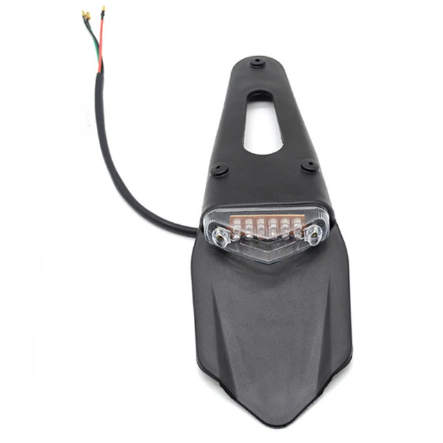 ДЛЯ CRF YZ CR EXC WRF 250 400 426 450 мотоцикл светильник Enduro пробный велосипед 12 Светодиодный мотоцикл стоп сзади заднее крыло хвост светильник - Цвет: Серебристый