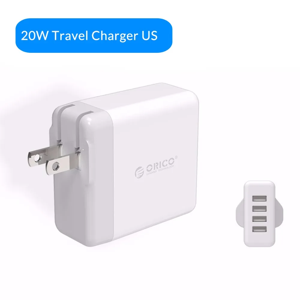 ORICO Global портативное USB зарядное устройство, 4 порта, дорожное зарядное устройство с конвертером, USB зарядное устройство, настенное зарядное устройство для телефона, планшета