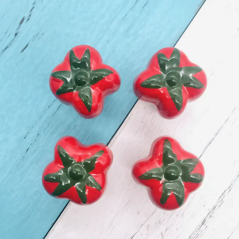 6x керамические фарфоровые ручки милые однотонные для кухни спальни шкафа
