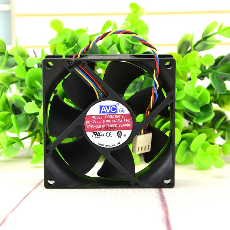 100% абсолютно новый AVC 8025 12В 8см/см четырехпроводный PWM CPU скорость вентилятора